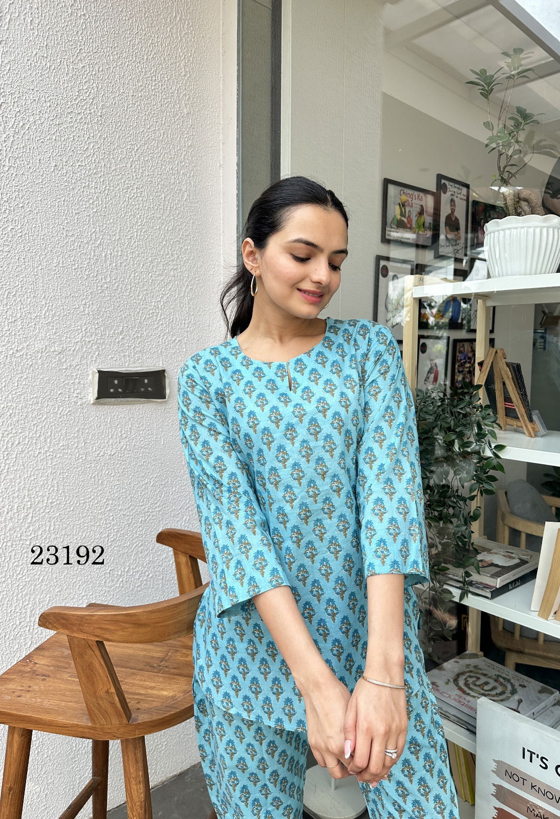 Indira 23192 Cord Set Cambric Cotton Top With Bottom Catalog