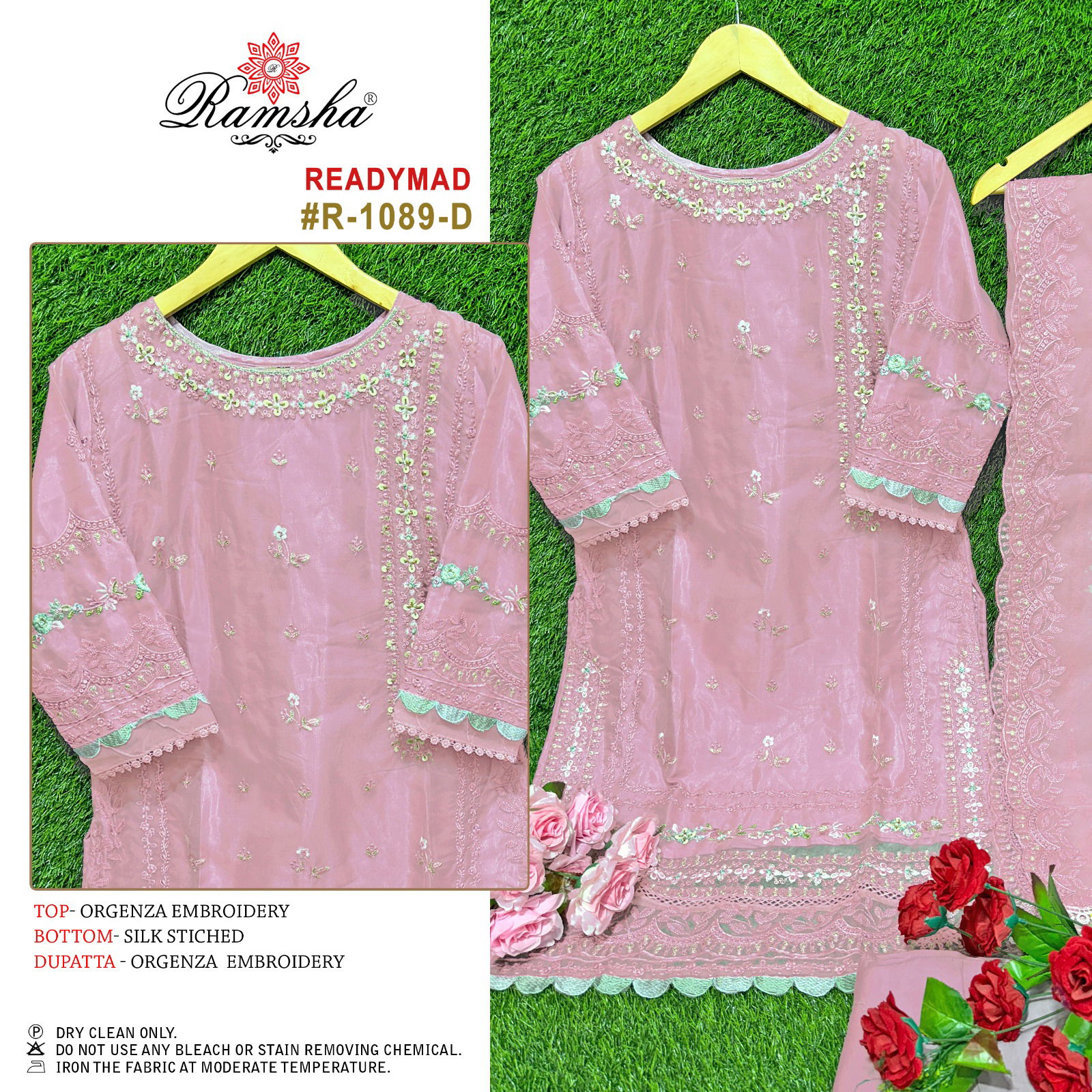 Ramsha R 1089 Organza Pakistani Readymade Suits Catalog
