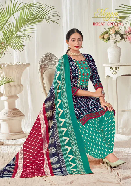 Mayur Ikkat Special 5 Latest Design Pure Cotton Printed Daily Wear Dress Material Collection 