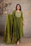 Naisha K 392 Mul Mul Embroidered Designer Kurti With Pant Dupatta Online Wholesale