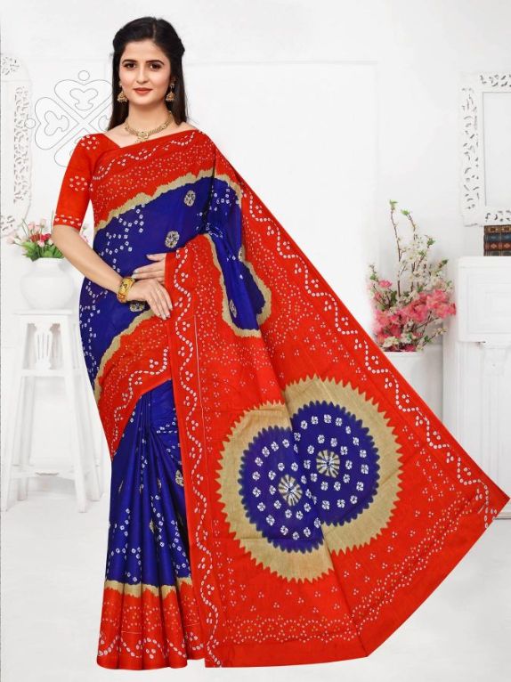 Smc Bandhani Queen Regular Wear Cotton Printed Designer Saree Collection