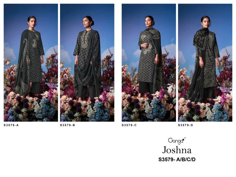 Joshna By Ganga Cotton Printed Embroidered Salwar Suit Online Wholesale