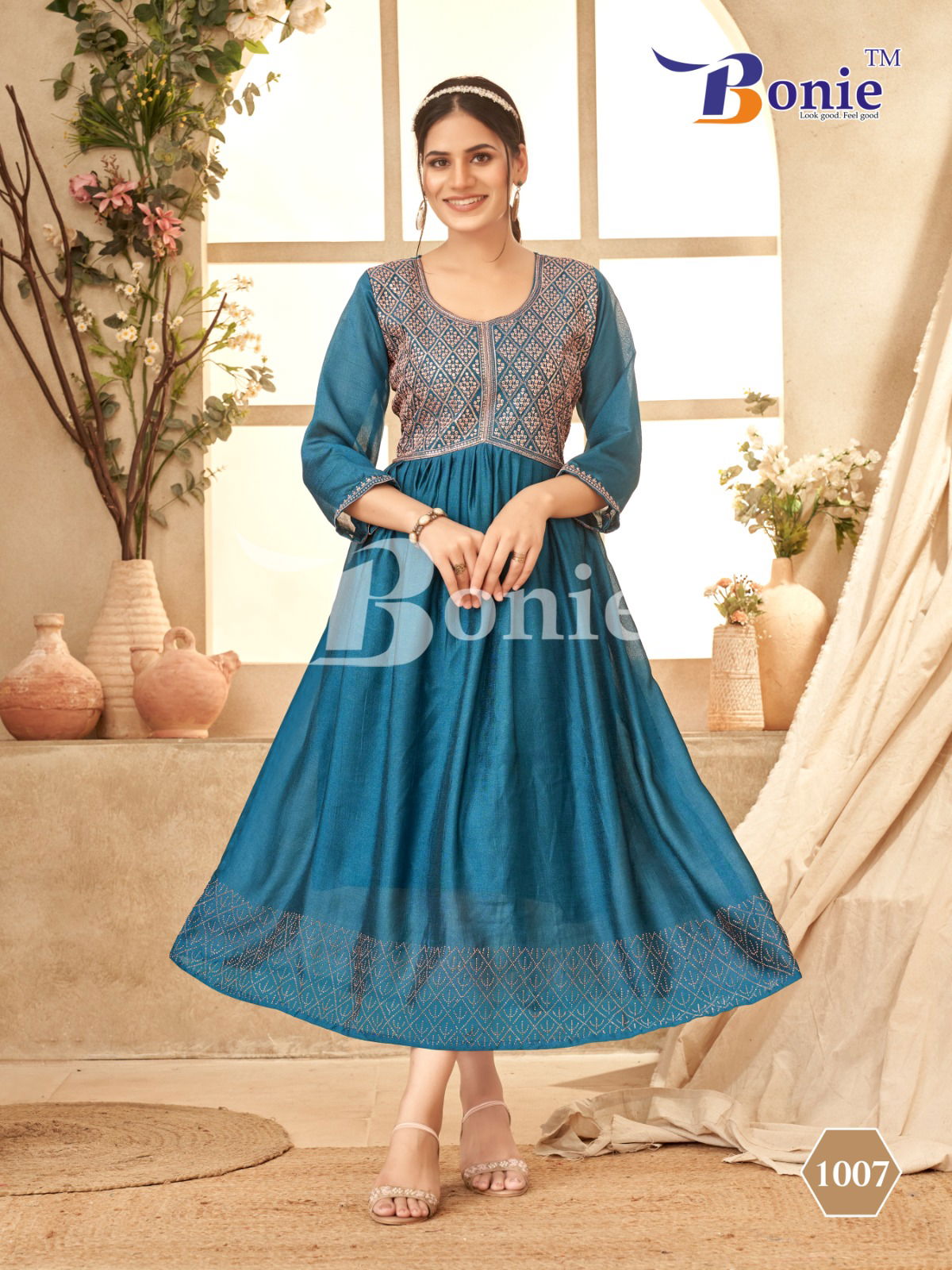 Jivika By Bonie Designer Vichitra Fancy Kurti Suppliers In India