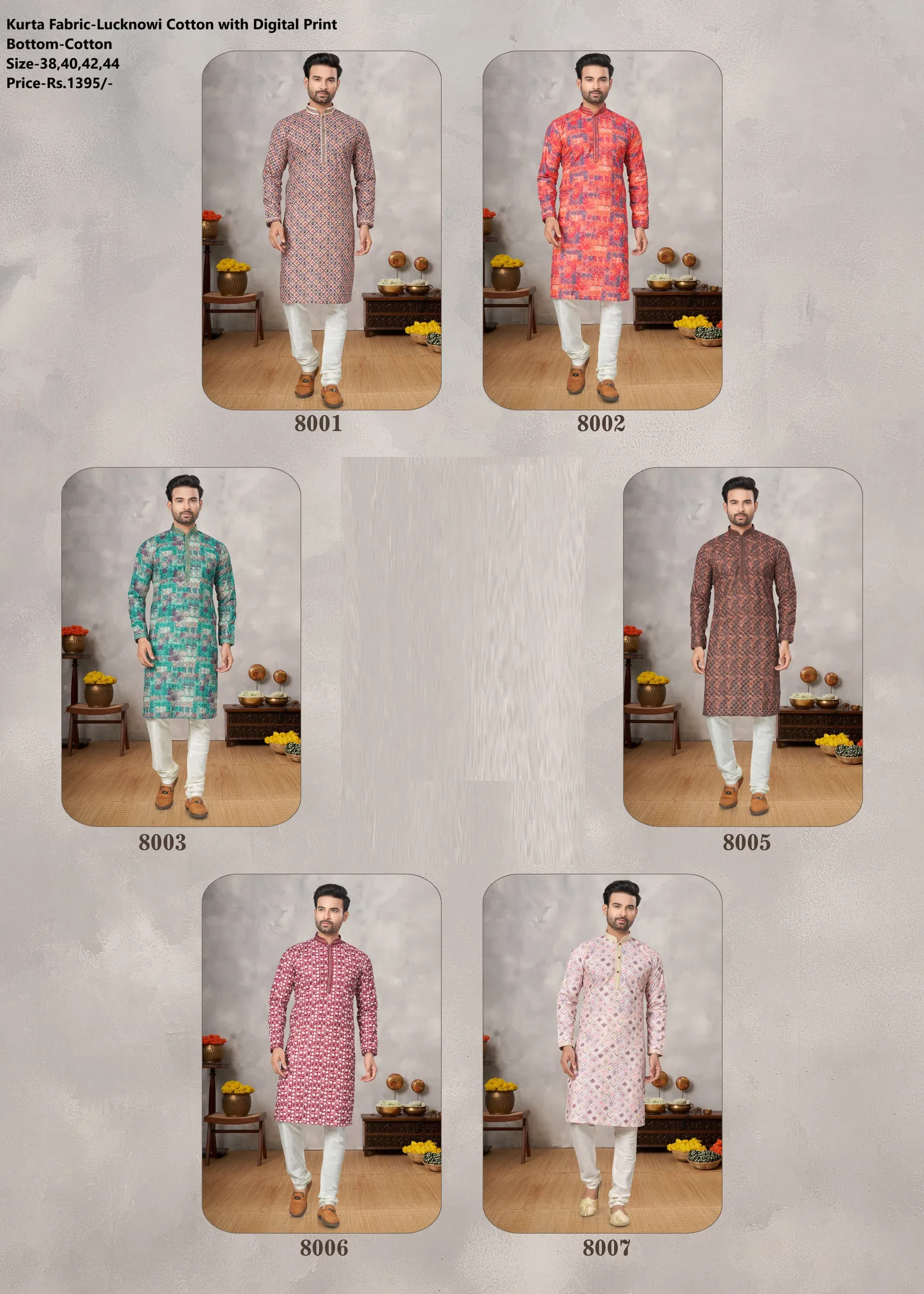 Outluk Wedding Lucknowi Vol 8 Cotton Pintex Lucknowi Kurta Pajama Wholesale Shop In Surat