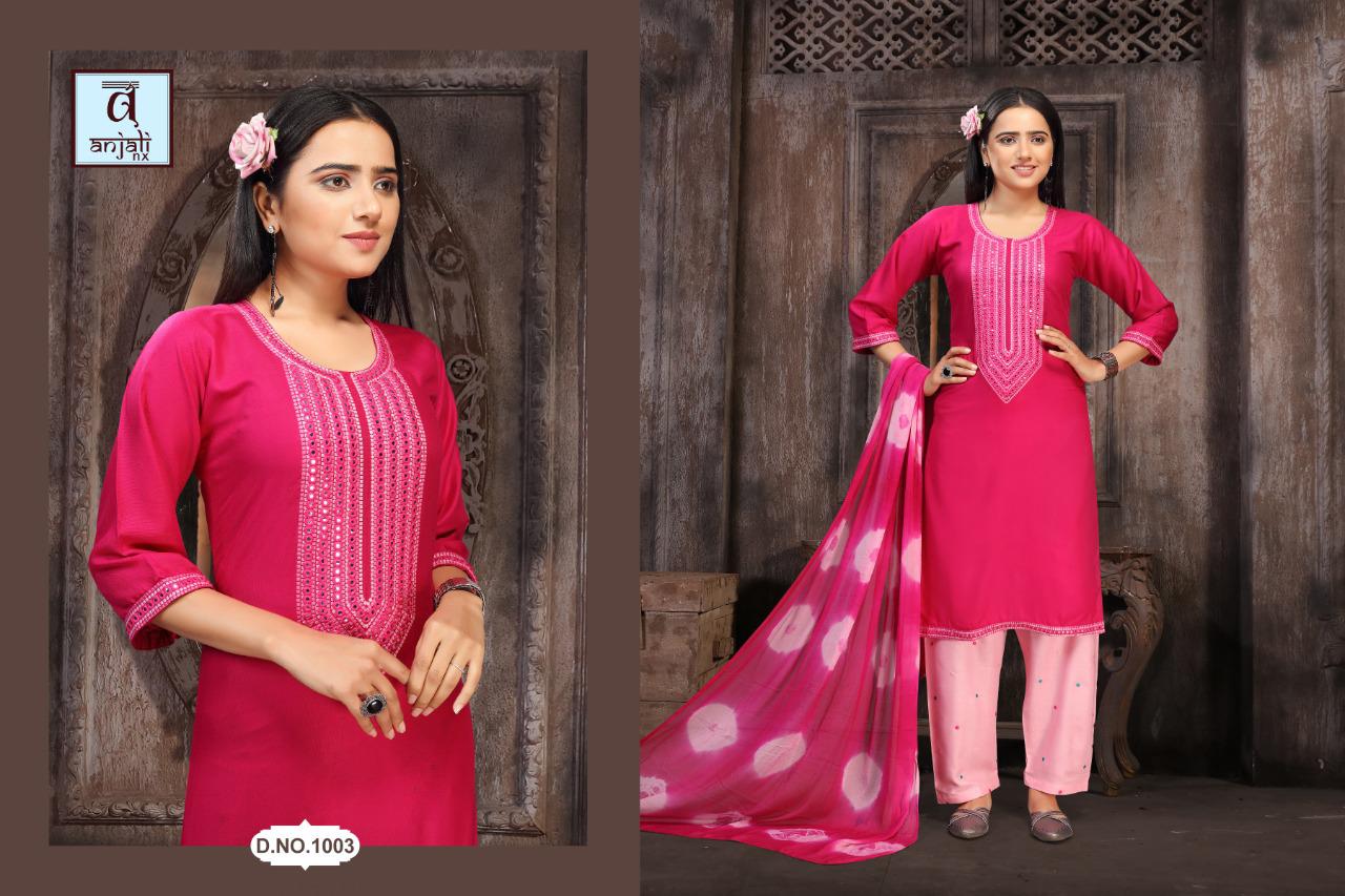 Anjali Alvira Latest fancy Casual Regular Wear Readymade Salwar Suit Collection
 