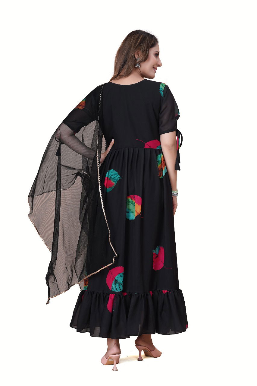 Aartee Georgette Printed Kurti With Dupatta Catalog