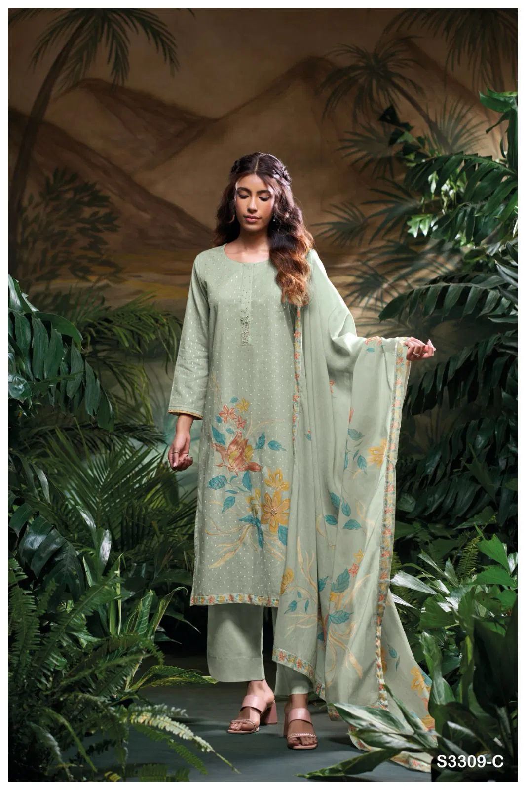 Kasia 3309 By Ganga Cotton Printed Dress Material Wholesalers In Delhi