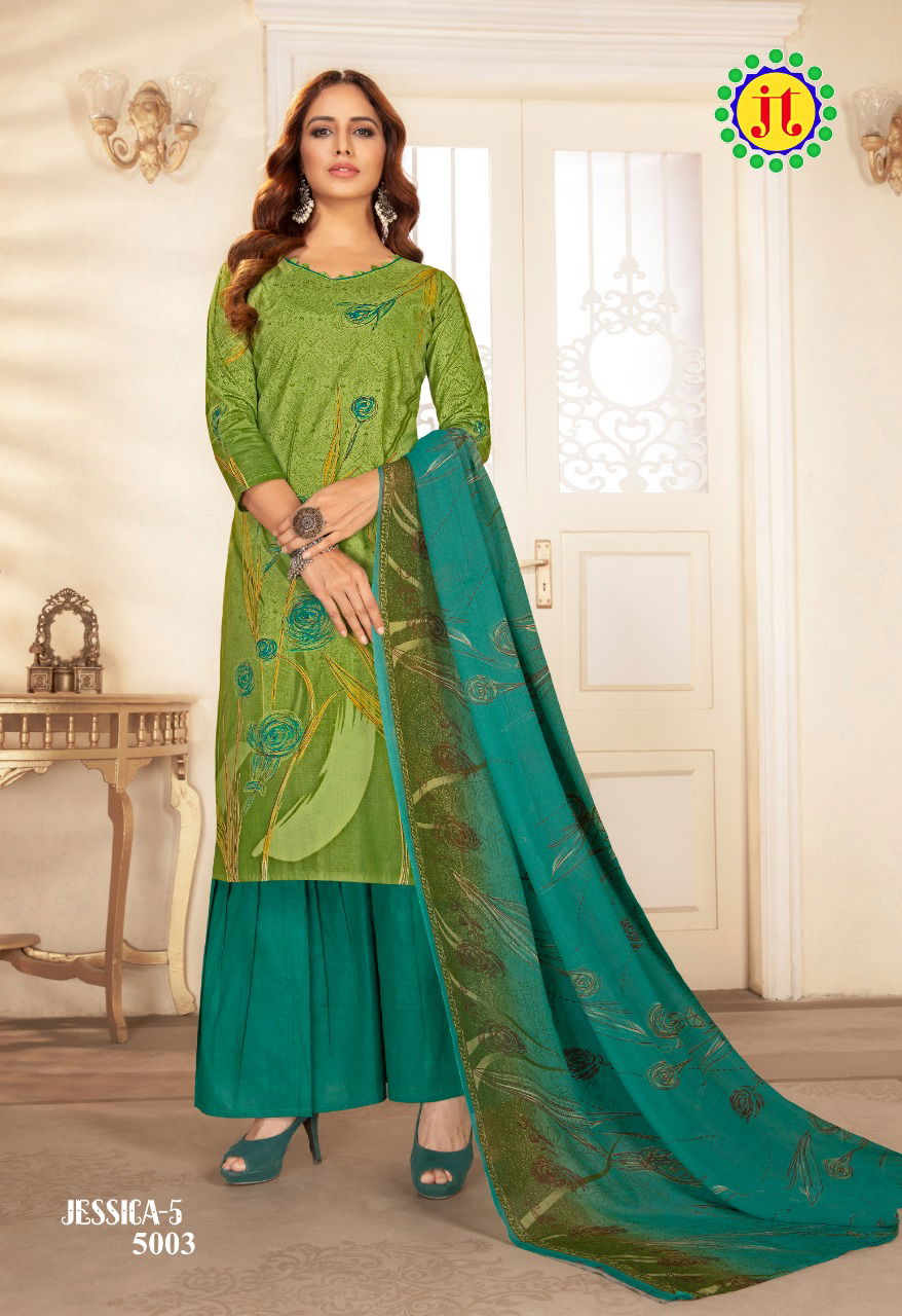 Jt Jessica 5 Latest Regular Wear Printed Cotton Dress Material Collection 