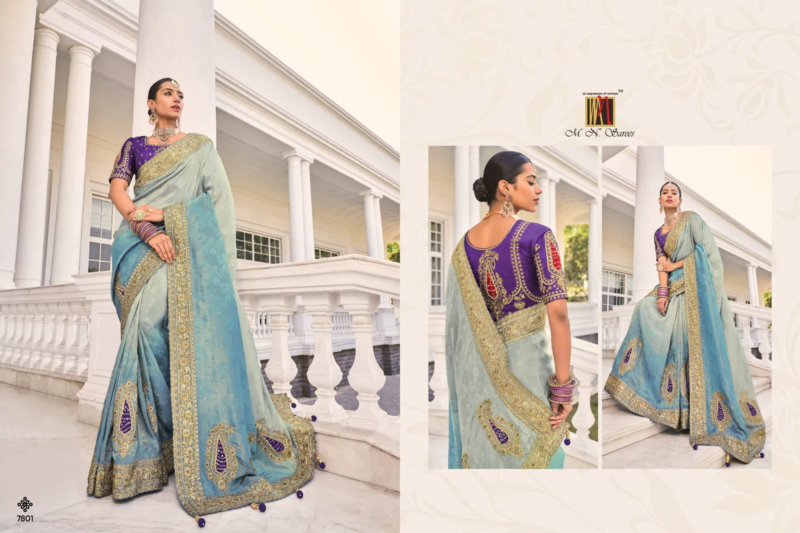 Shahi Poshak Vol 3 By M.N Wedding Wear Wholesale Saree Suppliers In Mumbai