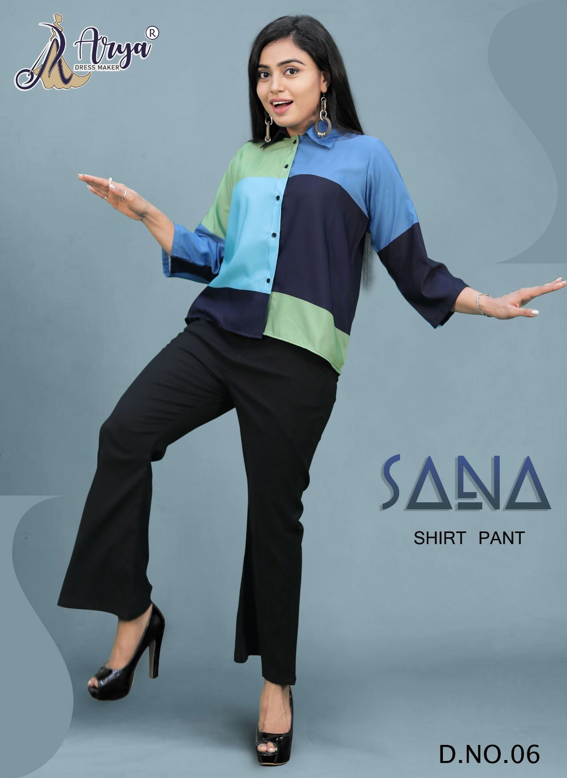Sana Western Reyon Girl Shirt With Pant Catalog
