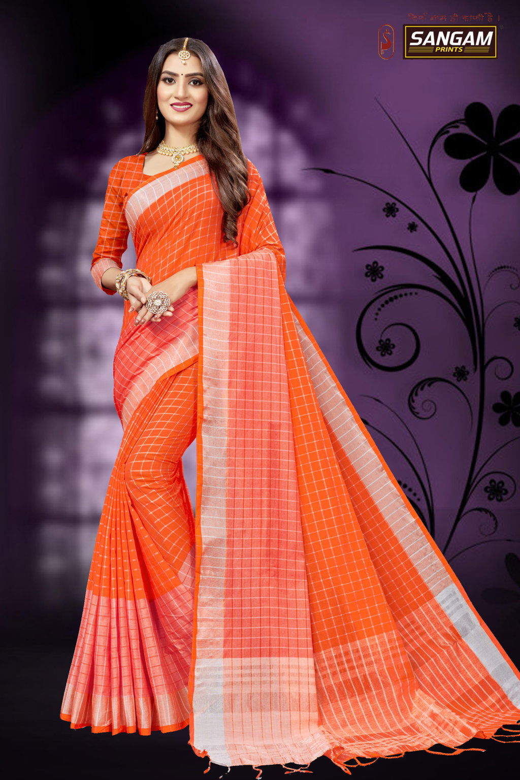 Sangam Red Carpet 6 Latest fancy designre Casual Wear Cotton Linen Sarees Collection
