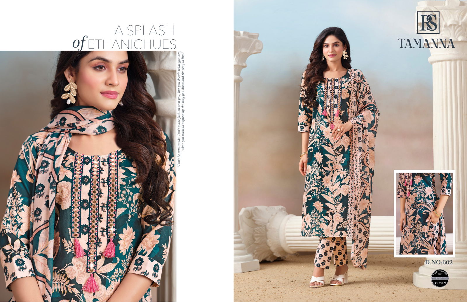 Tamanna By RS Blend Cotton Designer Kurti With Bottom Dupatta Orders In India