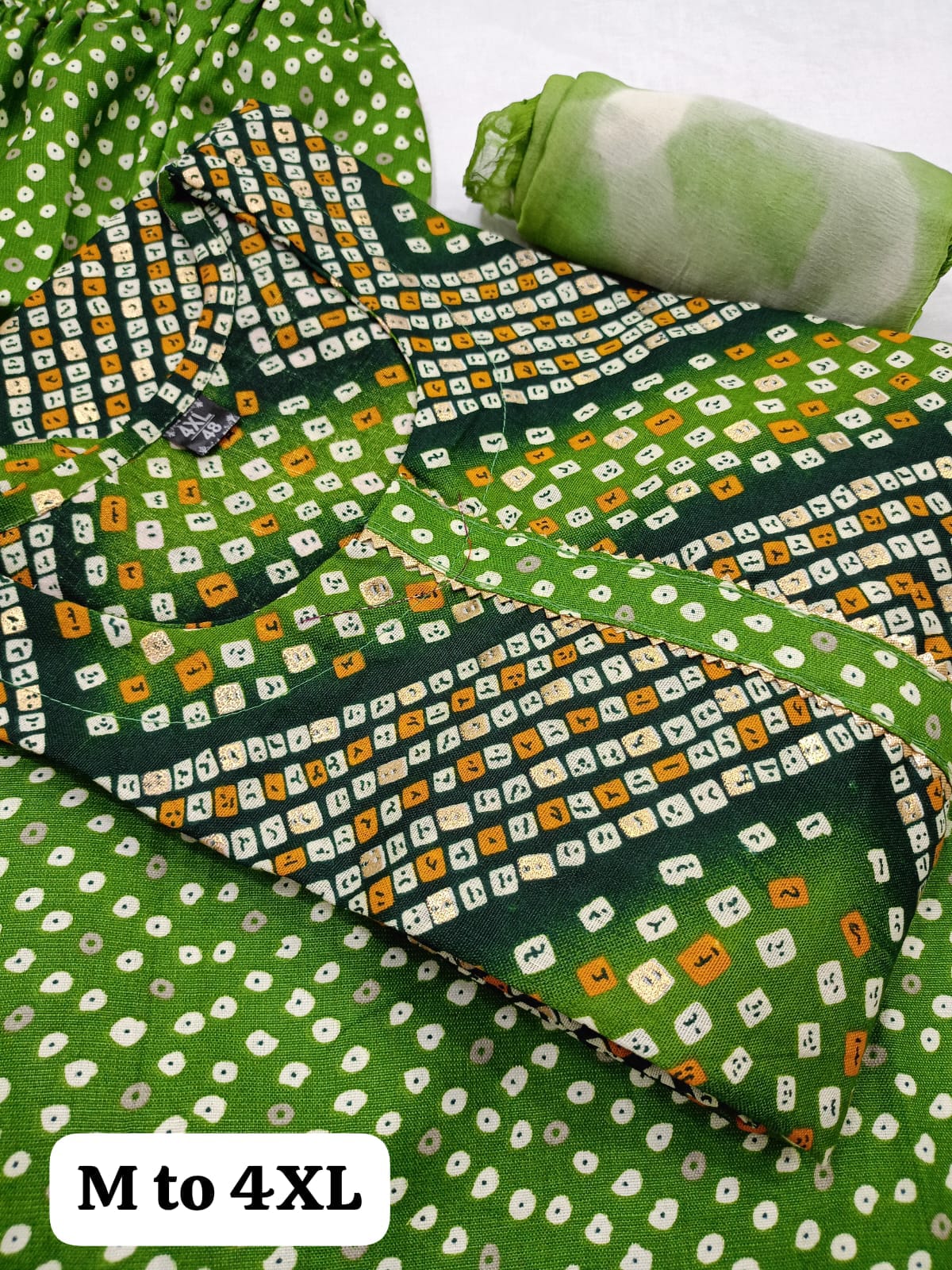 Virat Bandhani Printed Kurti With Bottom Dupatta Catalog