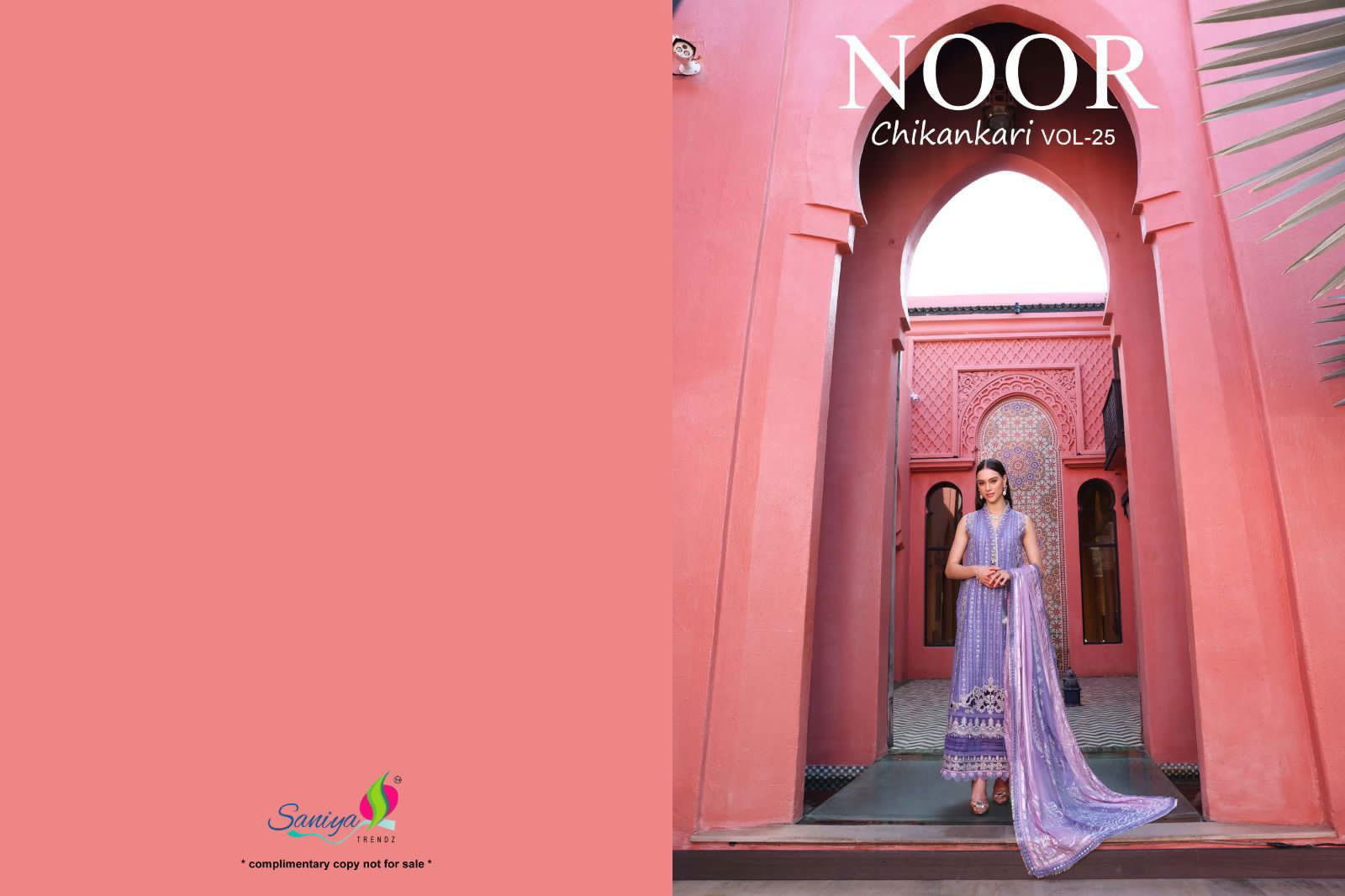 Noor Chikankari Vol 25 By saniya Trendz Cotton Embroidered Pakistani Suit Catalog