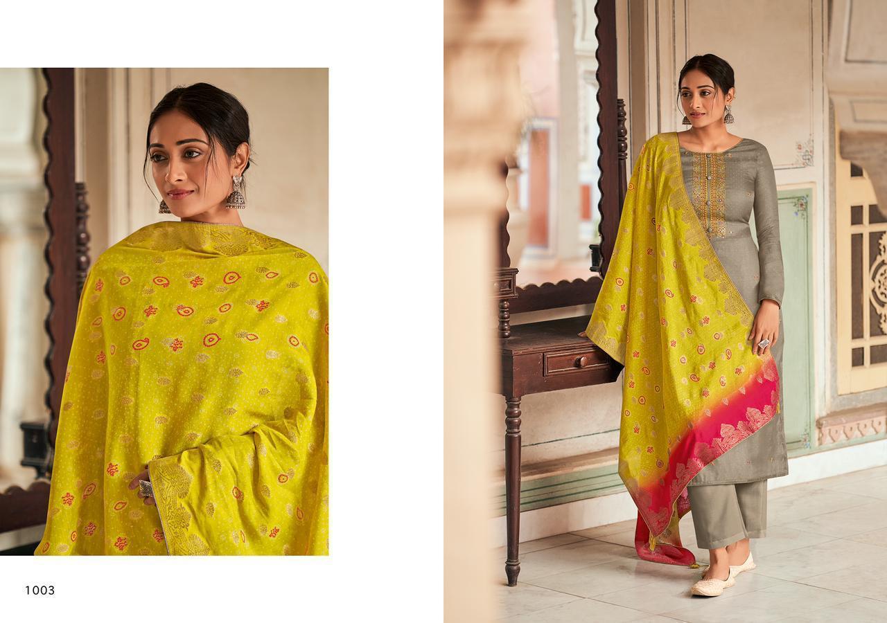 Shree Diyah 2 Designer Casual Wear Silk Buti With Embroidery Work Top With Jacquard Dupatta Dress Material Collection
