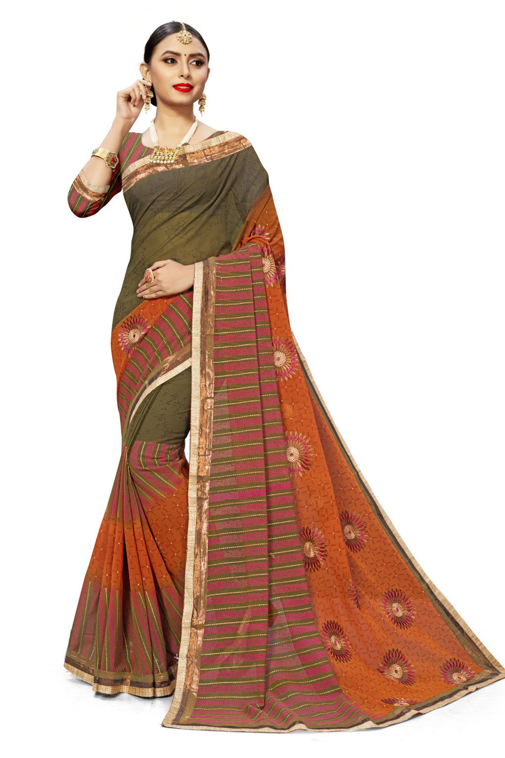 Sangam Daisy Latest Designer Festival Casual Wear Fancy Georgette saree collection
