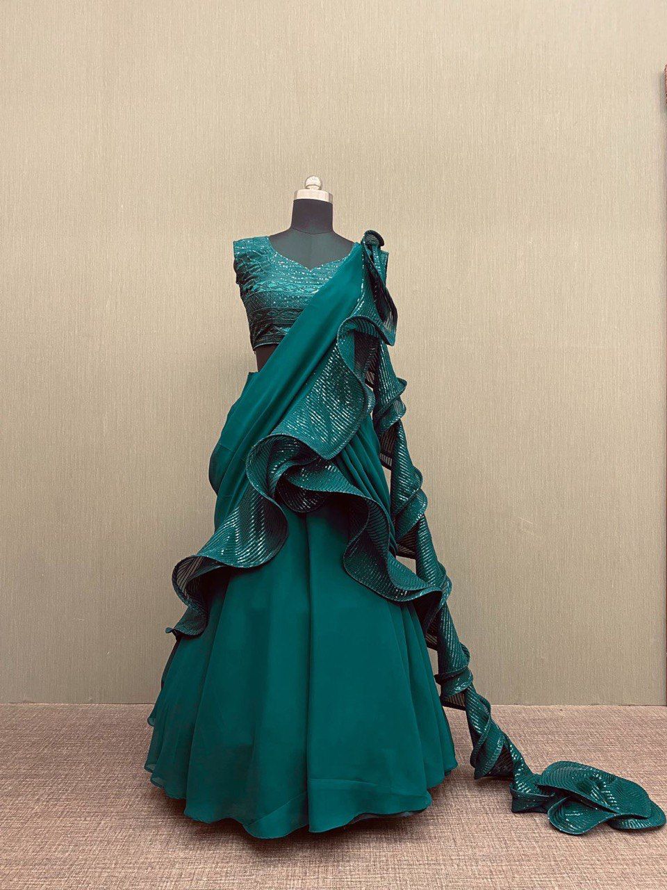 LG 1664 Georgette Designer Party Wear Lehenga Sarees Catalog