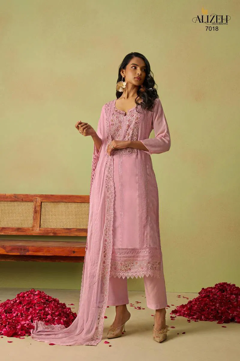Saadgi Vol 2 By Alizeh Organza Top Bottom With Dupatta Wholesale In India