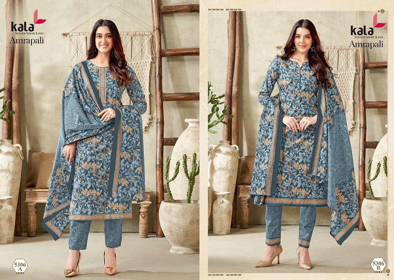  Amarpali By Kala Cotton Printed Kurti Bottom With Dupatta Catalog