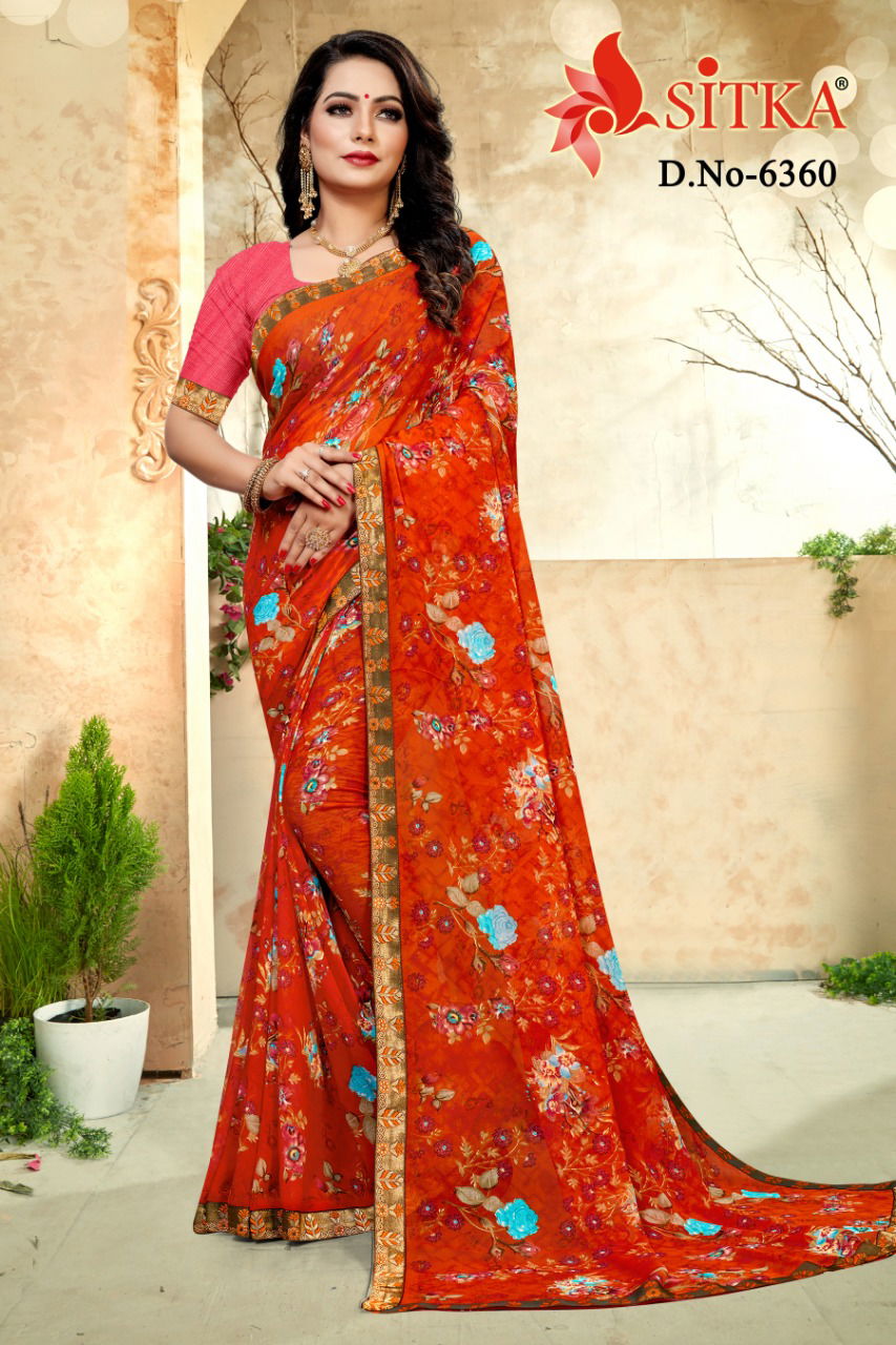 Kohinoor Marble Latest Daily Wear Chiffon Printed Bordered Saree Collection 