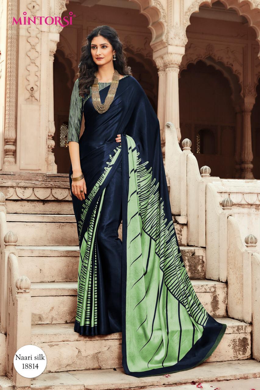 MINTORSI Exclusive Satin Collection Japan Silk Designer Daily Wear Saree Collrctions