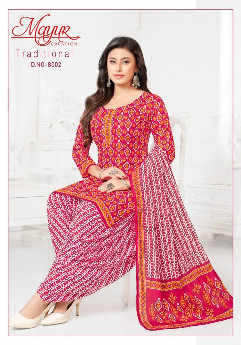 Traditional Vol 8 By Mayur Cotton Printed Dress Material Orders In India