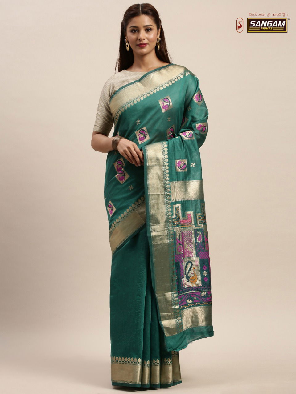 Sangam Baluchari New Collection Of Festival Wear Chanderi Cotton Saree Collection