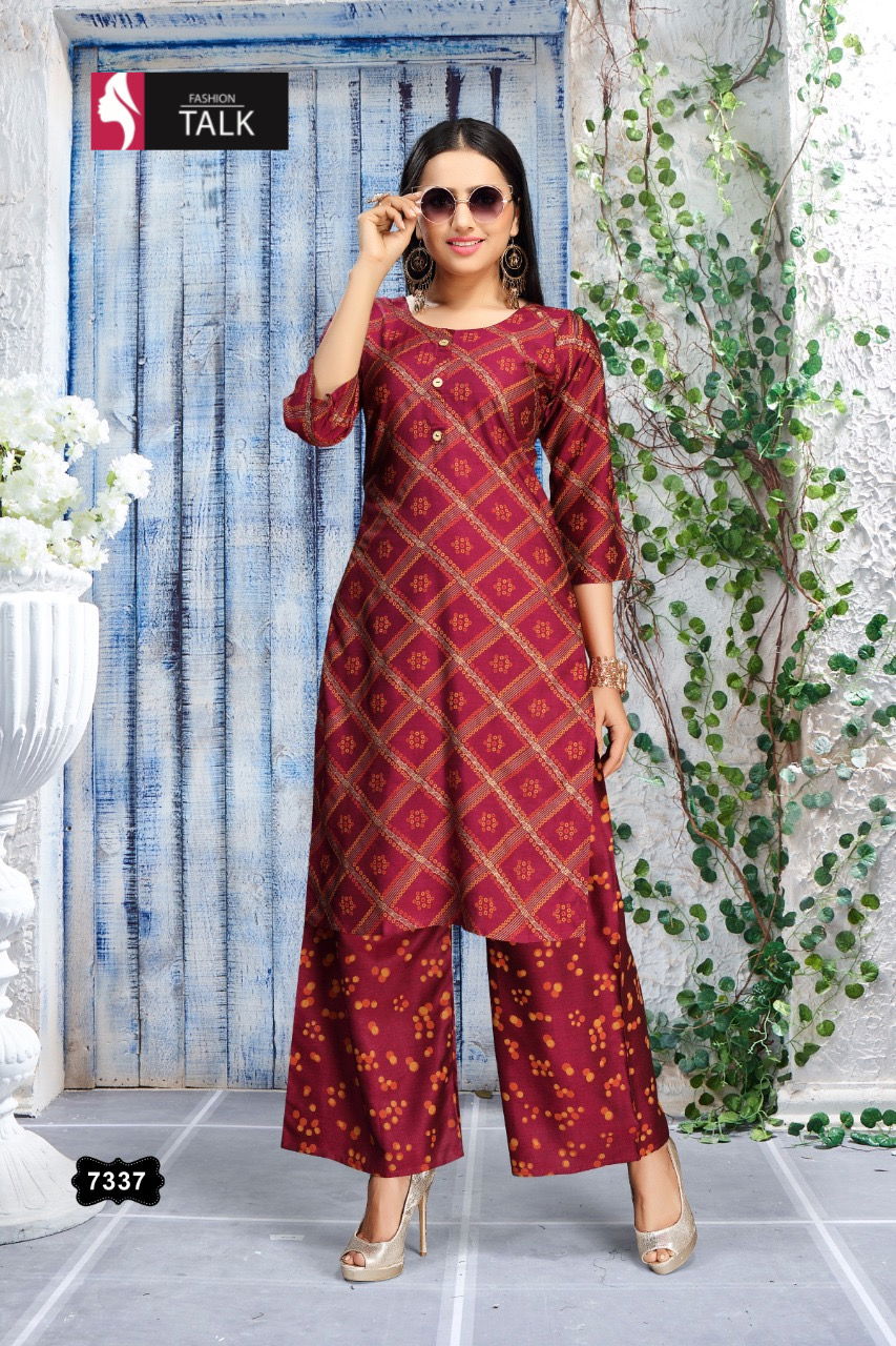 Ft Sweety Rayon Latest Fancy Designer Casual Wear Kurti With Bottom Collection
