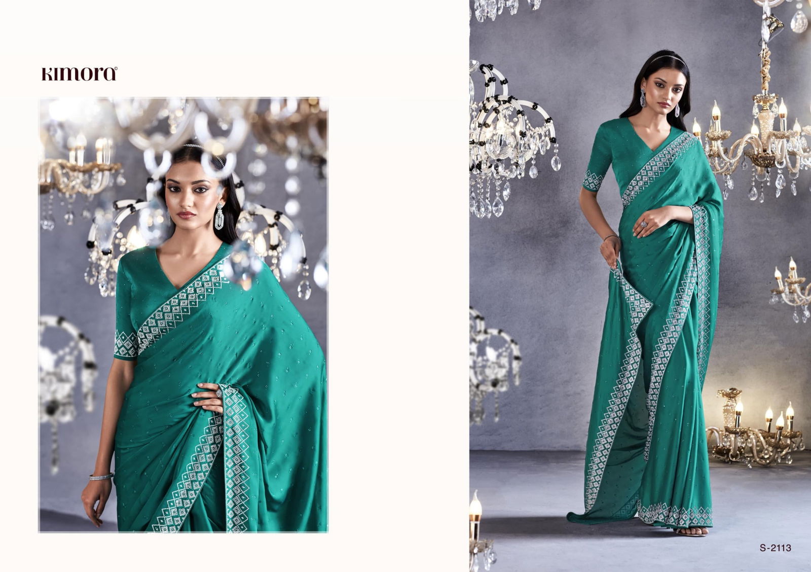 Zarkan By Kimora Viscose Party Wear Sarees Catalog