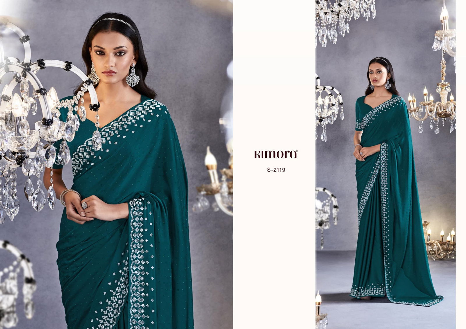Zarkan By Kimora Viscose Party Wear Sarees Catalog