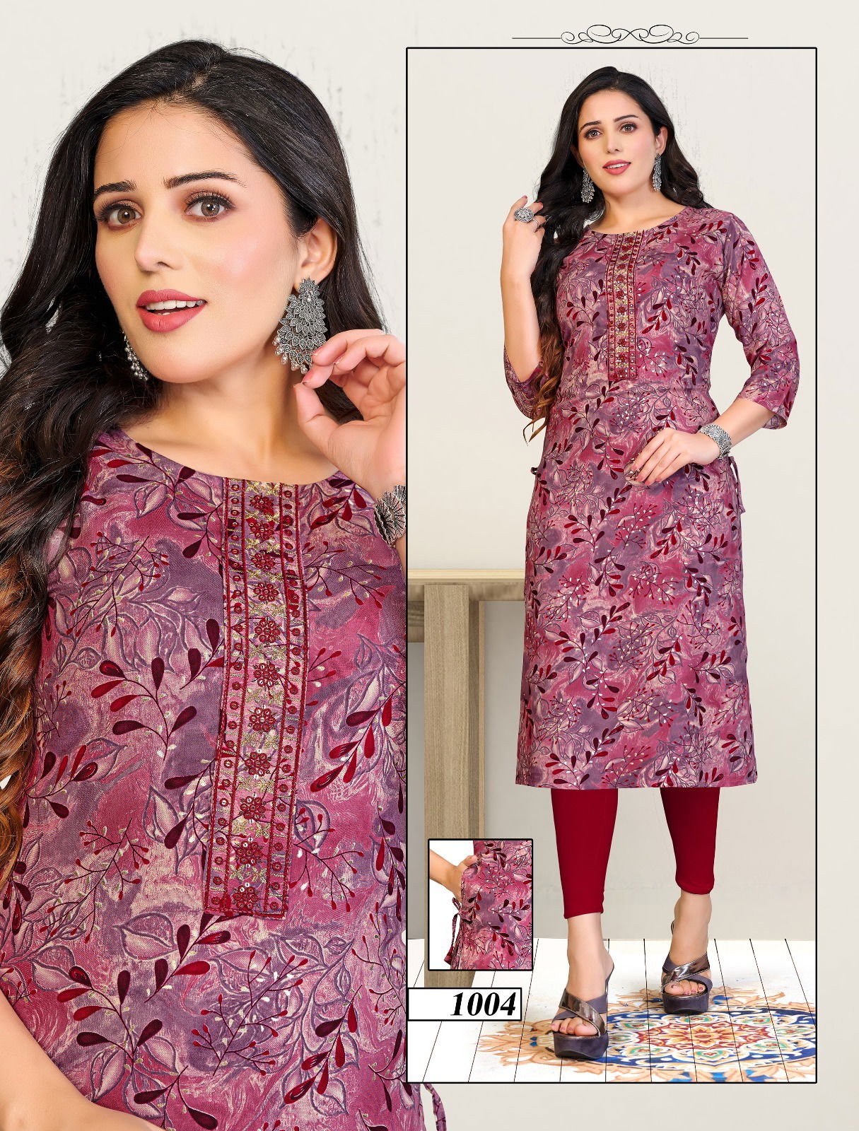 Jlf Beauty Gorgeous 5 Rayon Foil Printed Kurtis Wholesale Shop In Surat