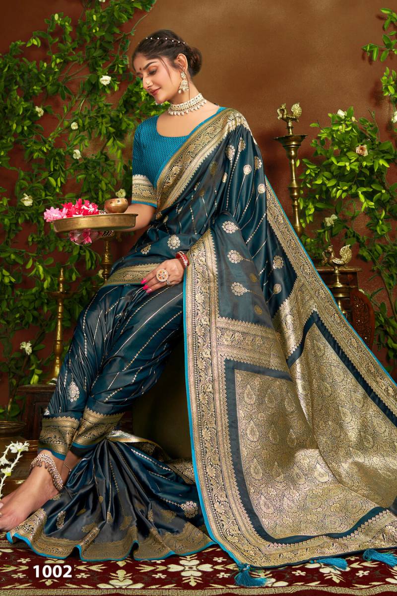 Saroj  Aashna  Satin Vol 1 Wedding Wear Satin Silk Saree Wholesale Suppliers In Mumbai