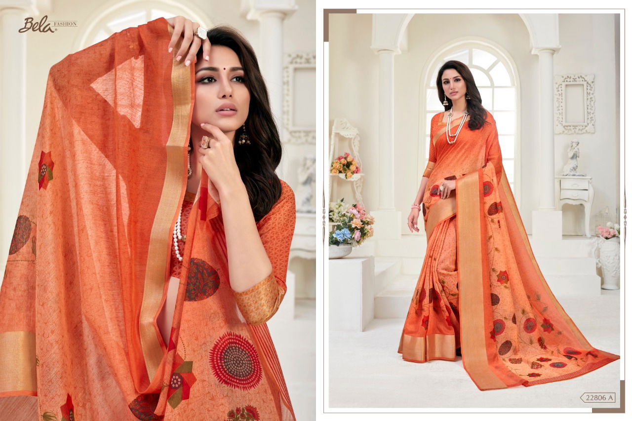 BELA JASMINE VOL-13 Latest Designer Festive Wear Heavy Chiffon Printed saree Collection