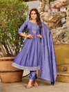 Creta By Aanchi Vichitra Silk Ladies Anarkali Kurtis Set Wholesale Market In Surat