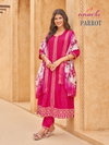 Parrot By Aanchi Vatican Anarkali Kurti With Bottom Dupatta Suppliers In India
