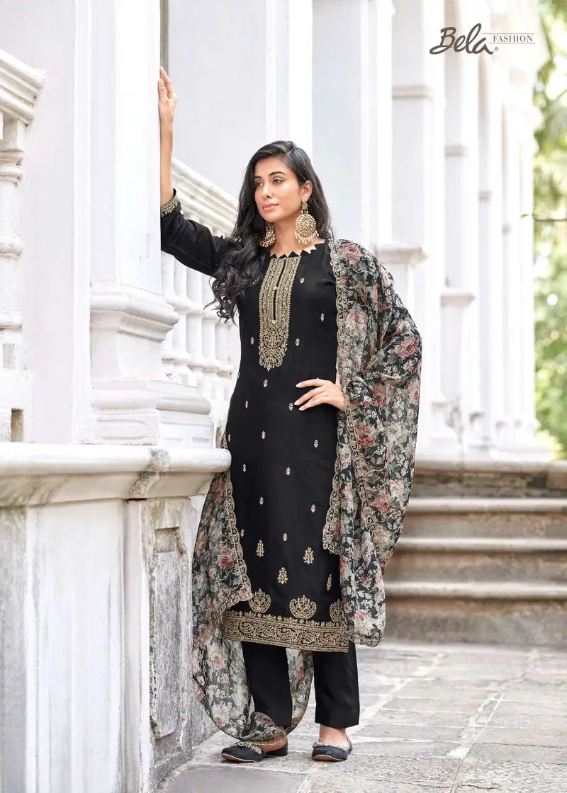 Almora Vol 2 By Bela Viscose Silk Dress Material Wholesale Clothing Distributors In India