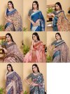 Scgt Gunjan B Linen Woven Jacquard Printed Fancy Saree