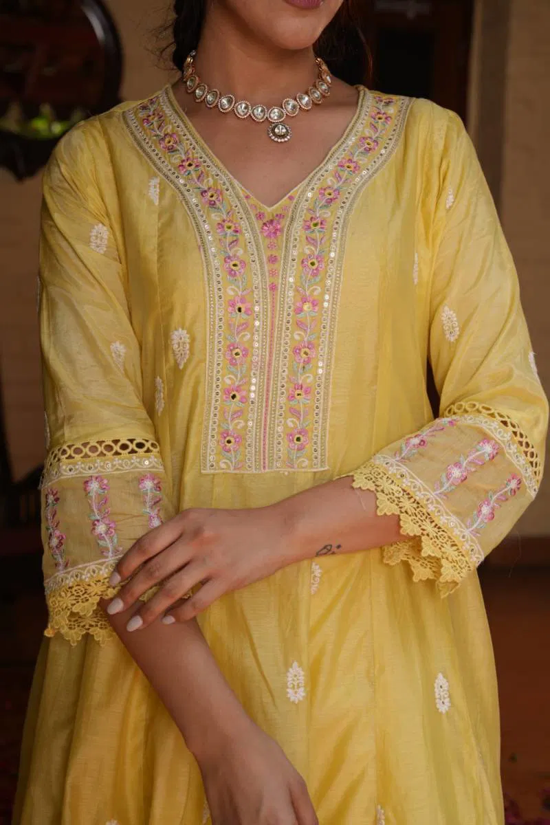 Tanyaa P 407 Fancy Mul Chanderi Cotton Readymade Suit Suppliers In India