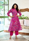 Flower Velly Vol 1 By Vaniska Aline Cut Surat Kurti With Bottom Wholesale Market