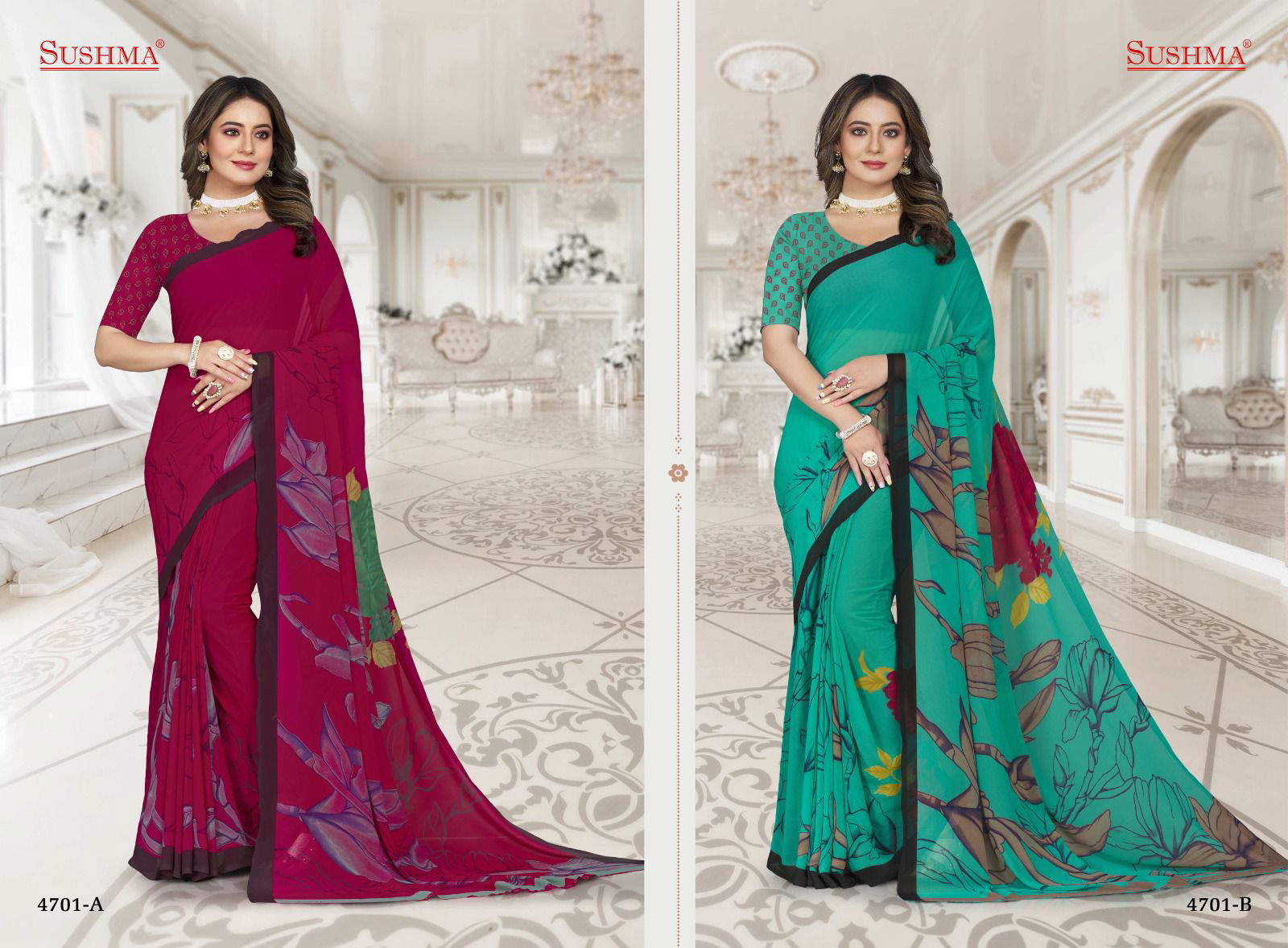 Stylilish Vol 47 By Sushma Georgette Daily Wear Sarees Catalog