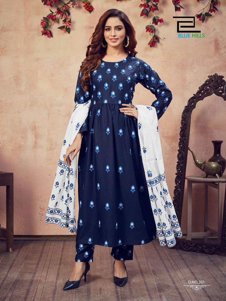 Blue Hills Capture 2 Latest Ethnic Wear Heavy Rayon Printed Readymade Collection