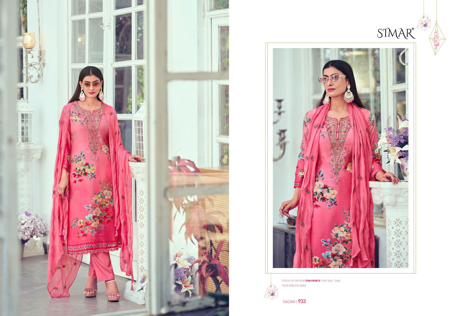 Nazam Vol 2 By Glossy Muslin Digital Printed Dress Material Orders In India