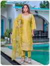 Naisha K 405 Glass Work Handwork Designer Kurti With Pant Dupatta Wholesale Online