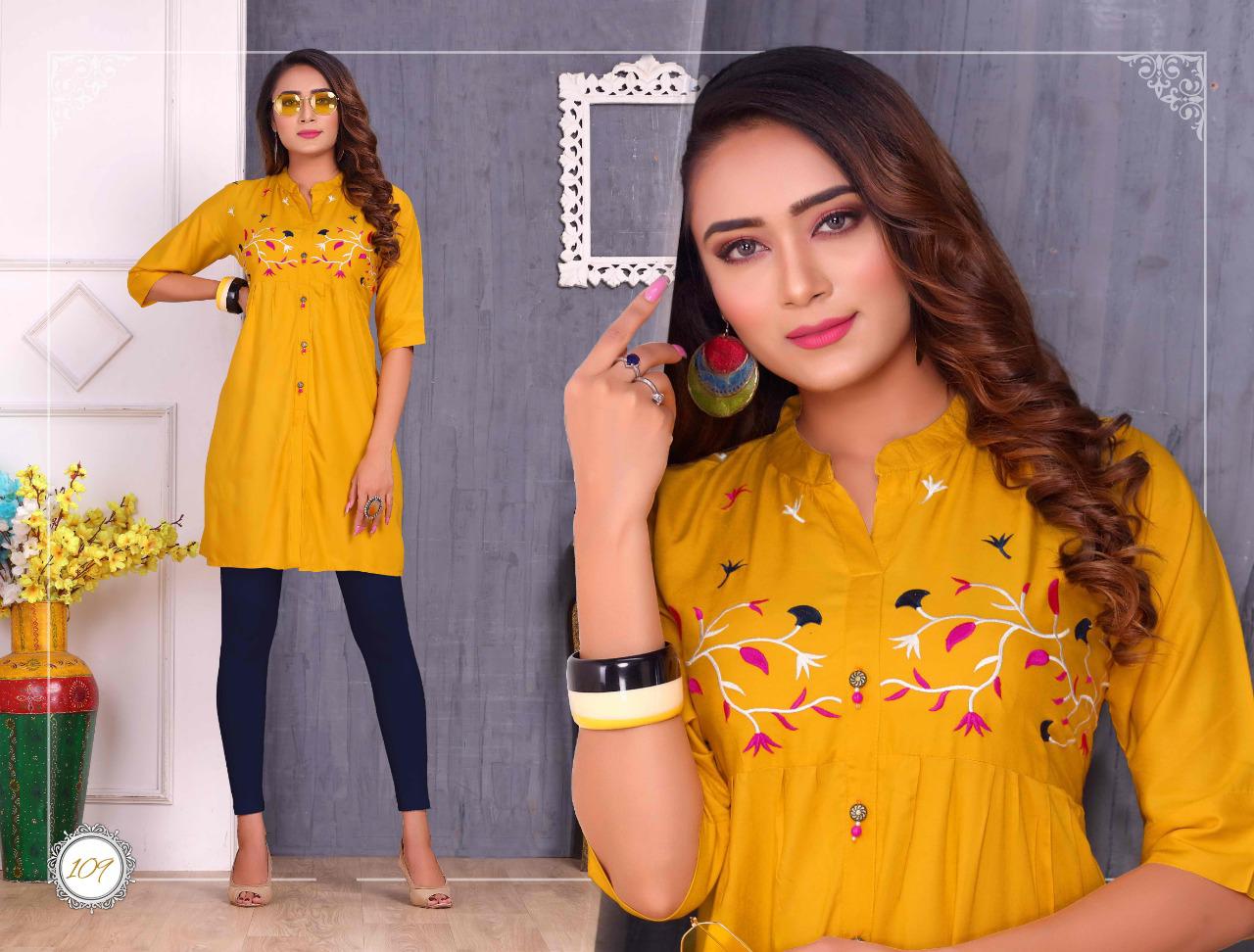 Fiza Vol 3 Latest Designer Party Wear Royal Heavy Rayon Kurtis Collection