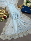 Jk Designer Soft Joya Silk Embroidery Wedding Wear Sarees Wholesale Market In Surat
