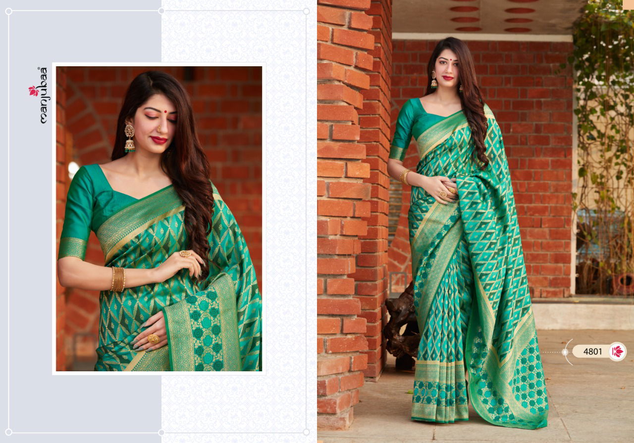 Manjubaa Mantra Silk Latest Fancy Designer Festive Wear 	Banarasi Silk Sarees Collection
