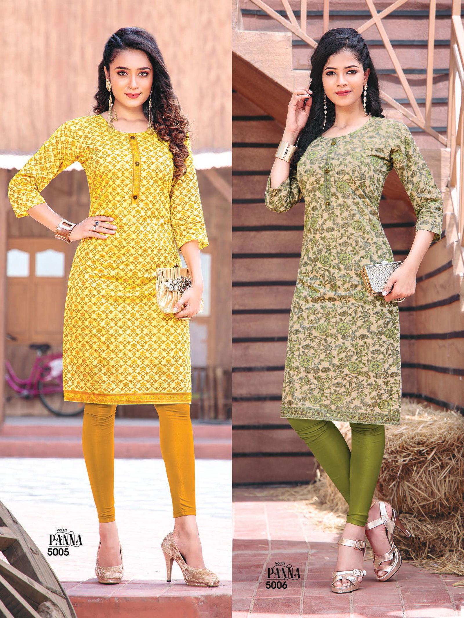 PANNA VOL 02 Latest Fancy Designer Latest Fancy Designer Regular Ethnic Wear Modal Silk Printed Kurtis Collection