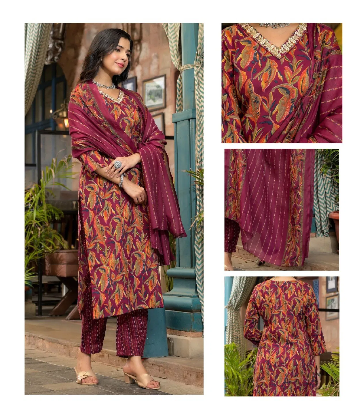 Av Embroidery Designer Viscose Online Kurti With Bottom Dupatta Wholesale