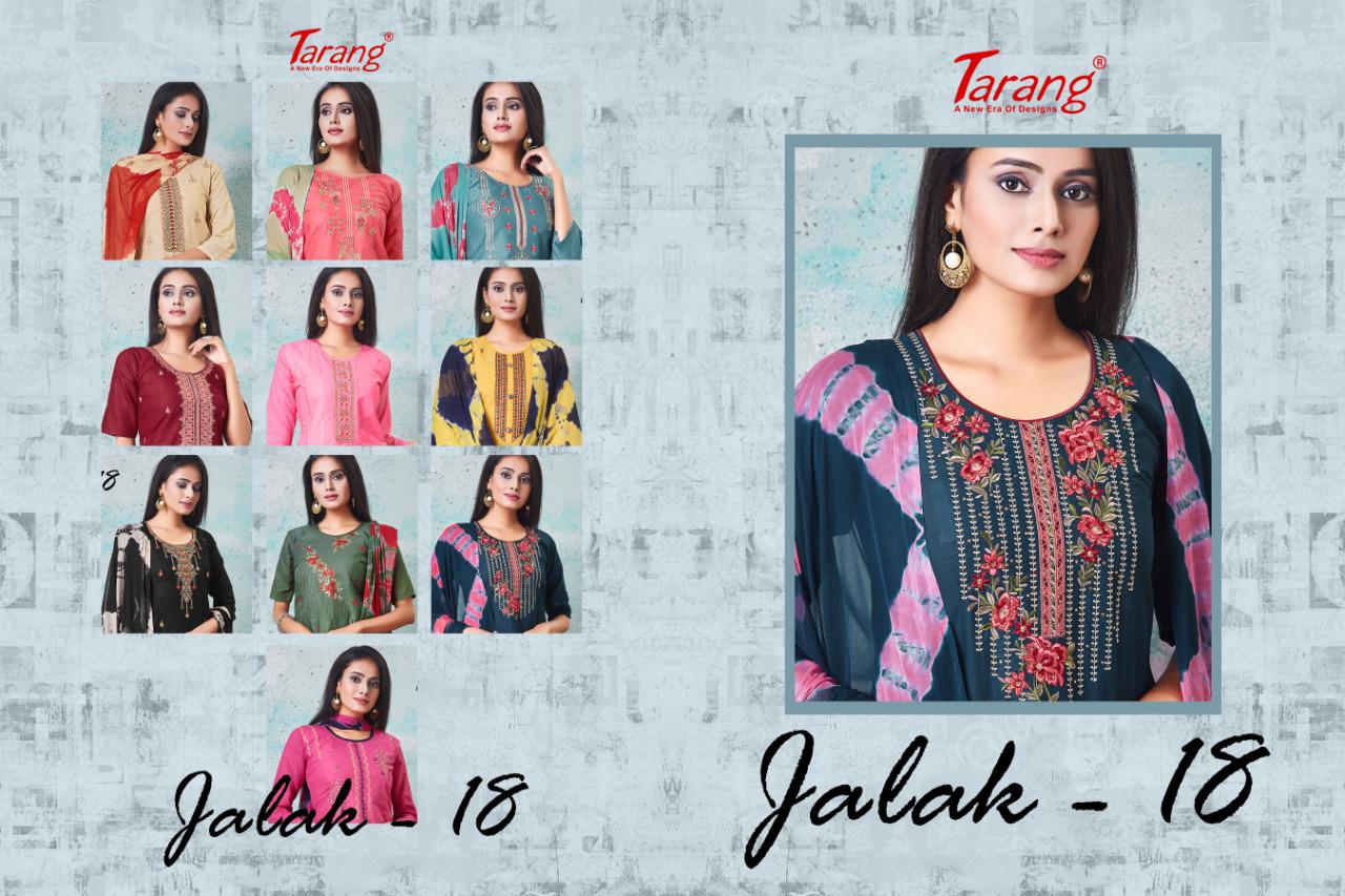 Tarang Jalak 18 Latest Designer Semi Lawn Cotton Dress Material With Nazneen Dupatta