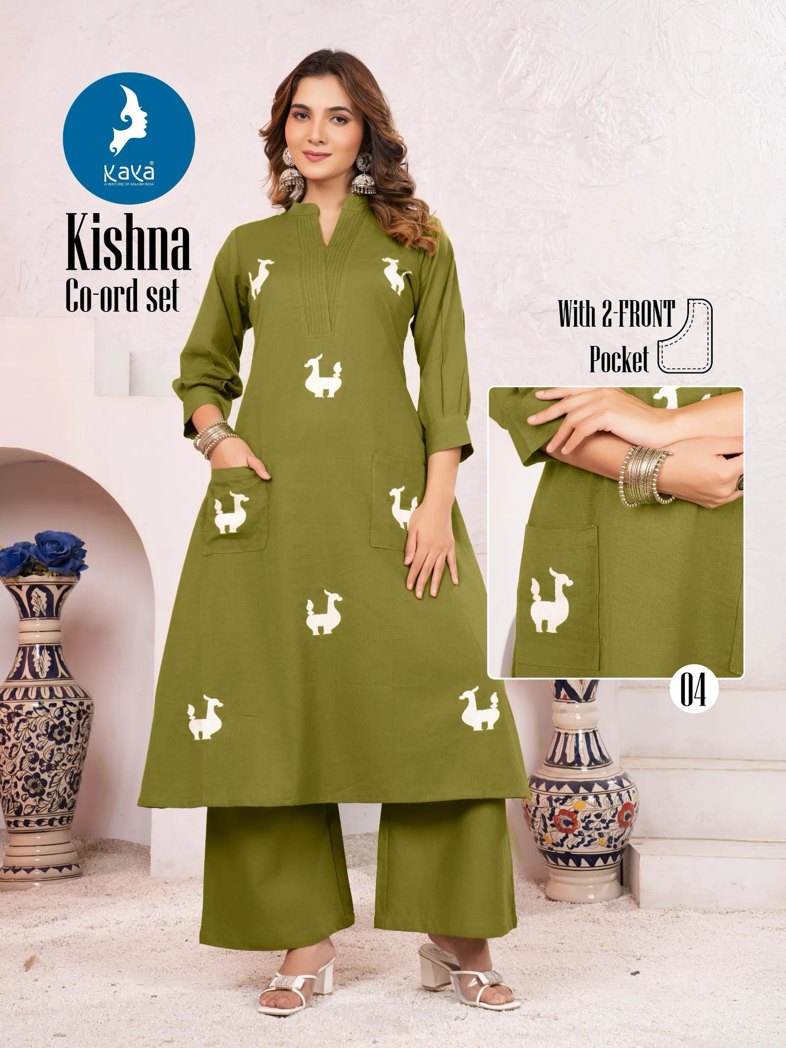 Kishna By Kaya Cotton Flex Kurti With Bottom Dupatta Suppliers In India